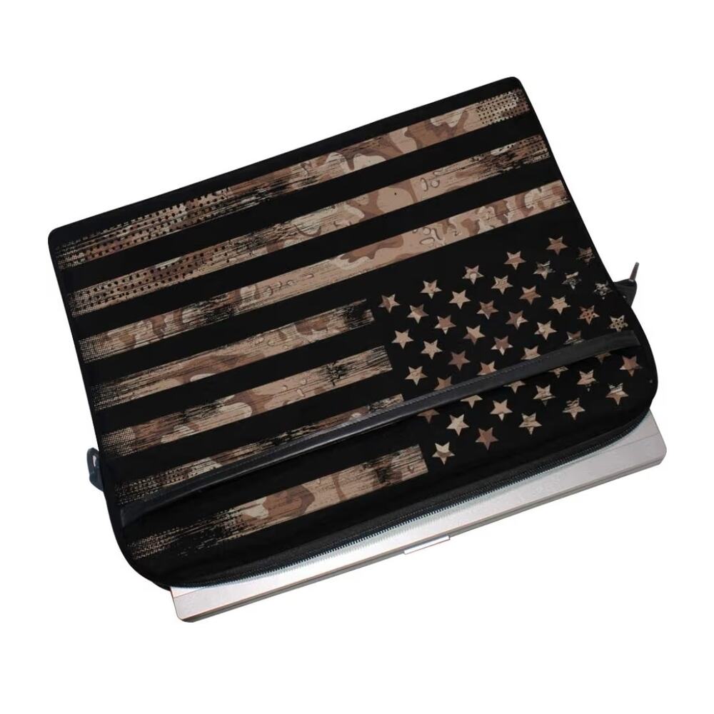 American USA Flag with Desert Camouflage‎ Laptop Case 15-15.4 inch - Picture 4 of 6